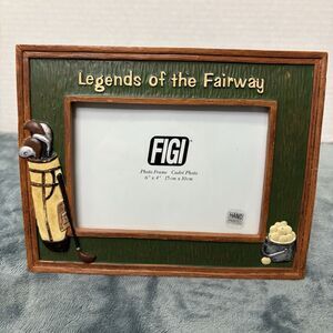 Vintage Figi 3D Golf Picture Frame Legends Of The Fairway 6x4